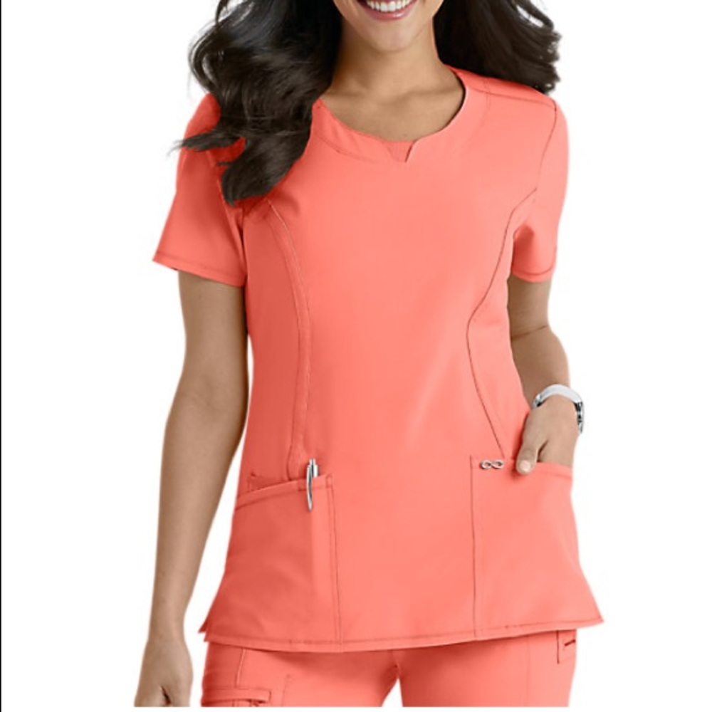 Cherokee Infinity Round Neck Scrub Top